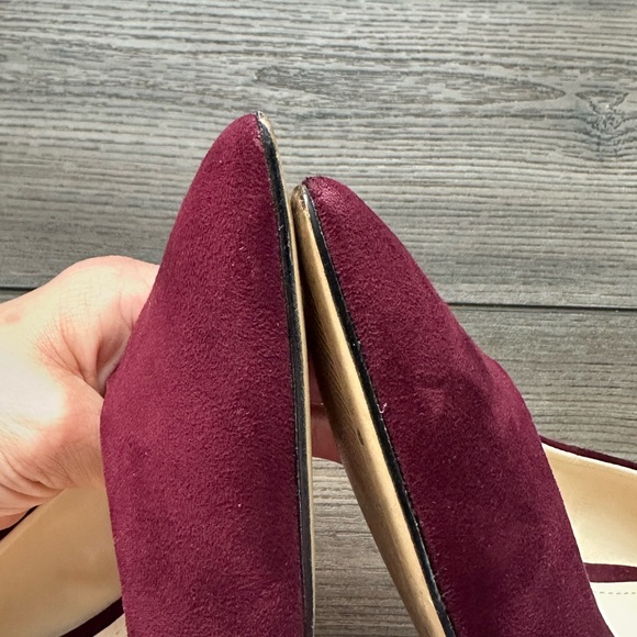 Nine West Burgundy Vegan Suede Heels - Picture 8 of 10